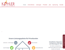Tablet Screenshot of elektro-koehler.com